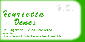 henrietta denes business card