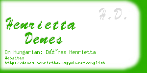 henrietta denes business card